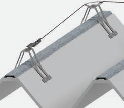 Linha de vida para cobertura de concreto protendido