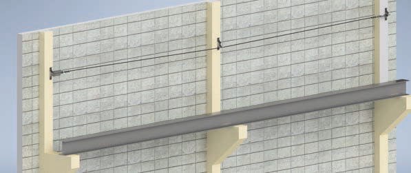 Linha de vida para paredes e pontes rolantes